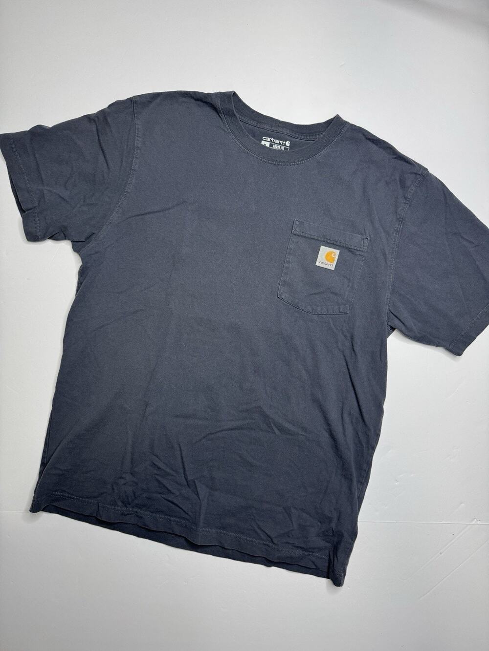 Carhartt K87 Pocket T Shirt Mens M Bluestone Blue Loose Fit Heavyweight Workwear